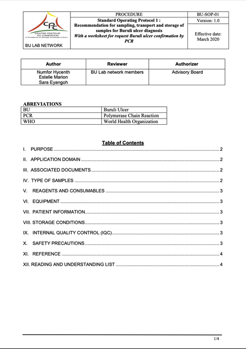Standard Operating Protocol 4 with IPC